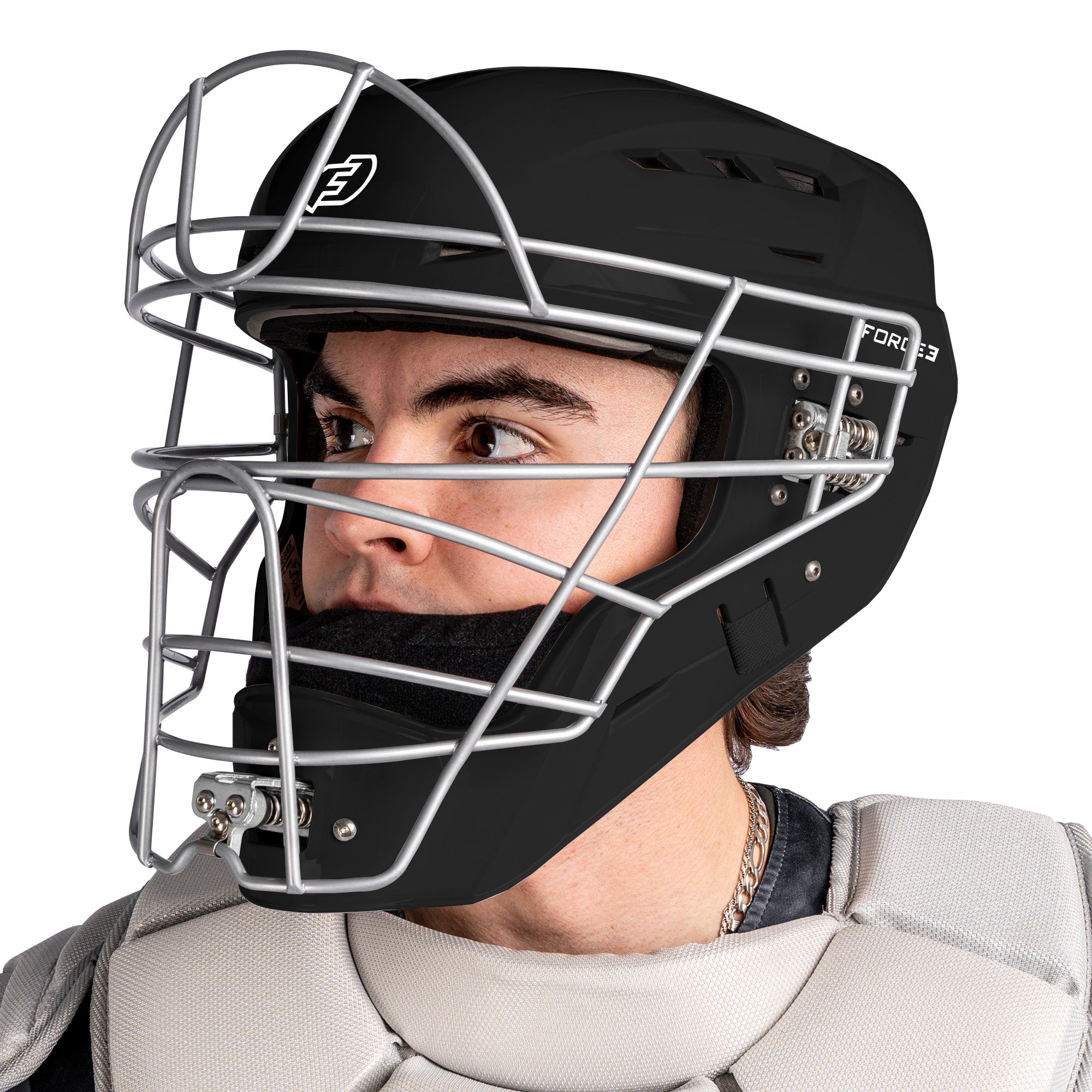 FORCE3 Defender Catcher's Helmet | Meets NOCSAE