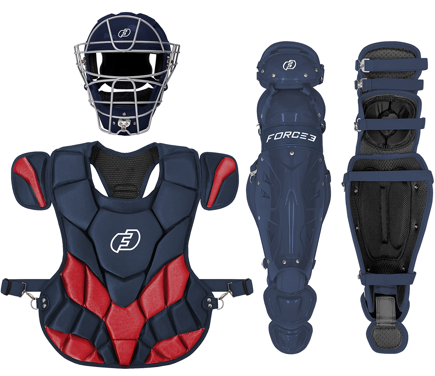 FORCE3 Defender Helmet Catcher's Set | Adult (ages 16+) | Meets NOCSAE