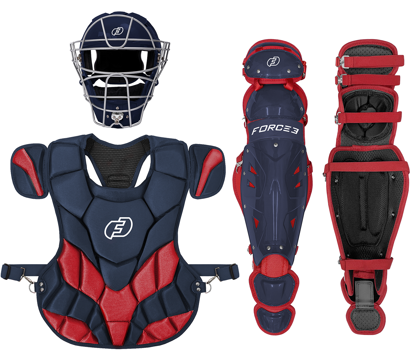 FORCE3 Defender Helmet Catcher's Set | Intermediate (ages 12-16) | Meets NOCSAE