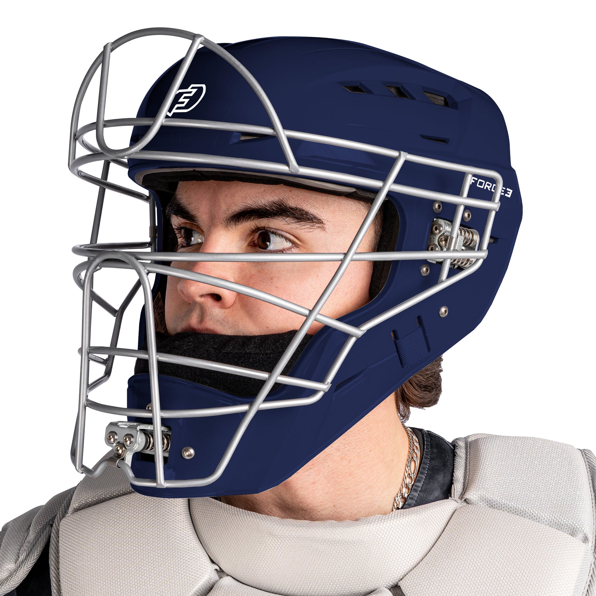 FORCE3 Defender Catcher's Helmet | Meets NOCSAE