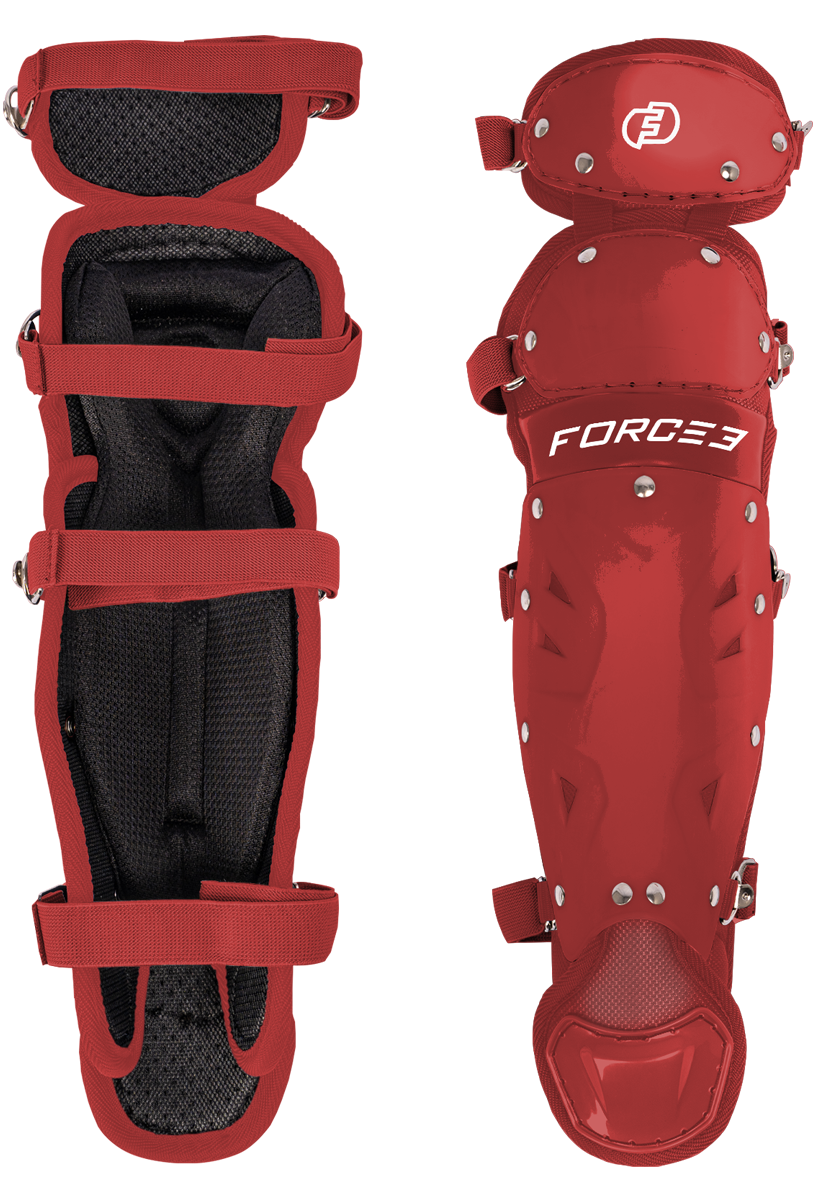FORCE3 Defender Catcher Leg Guards - 12.5" Junior Ages 6-9