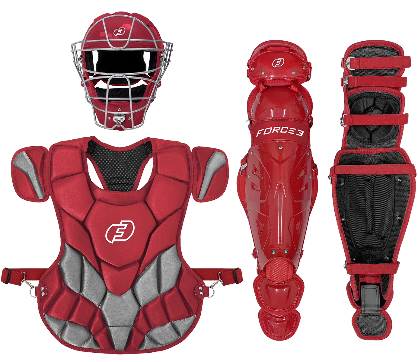 FORCE3 Defender Helmet Catcher's Set | Intermediate (ages 12-16) | Meets NOCSAE