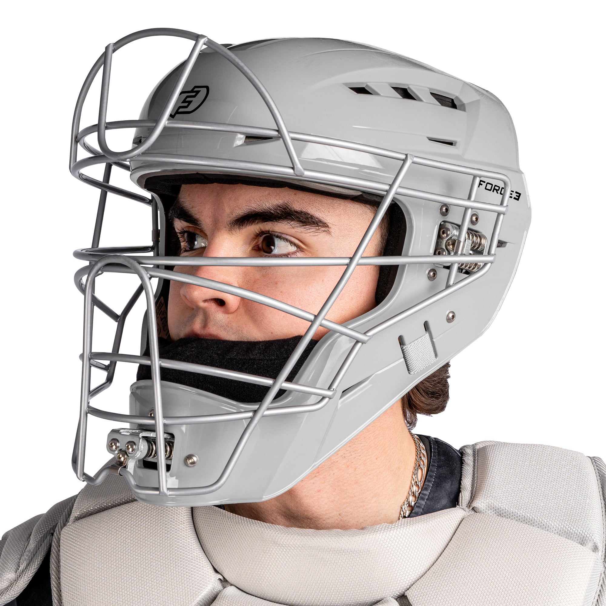 FORCE3 Defender Catcher's Helmet | Meets NOCSAE