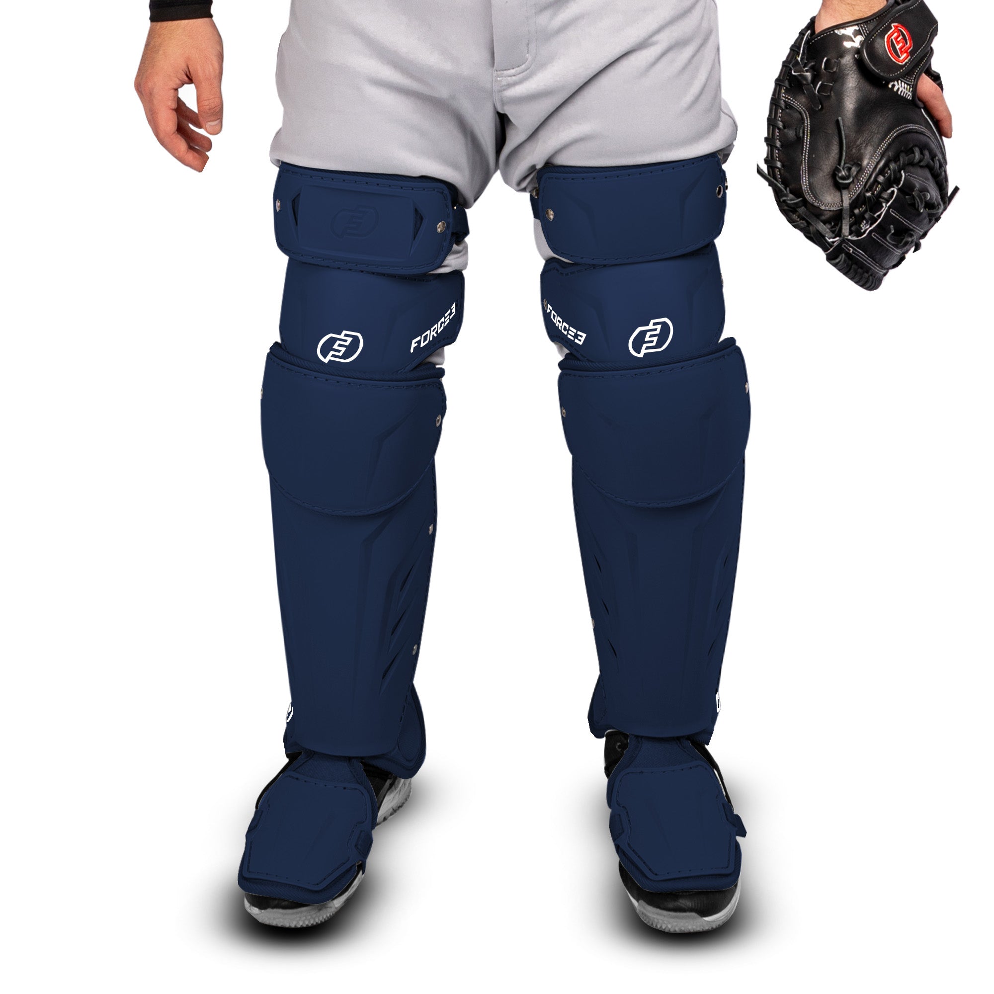 FORCE3 XS3® ELITE Leg Guards | Specifically Designed for use with the PitchCom® System - Adult